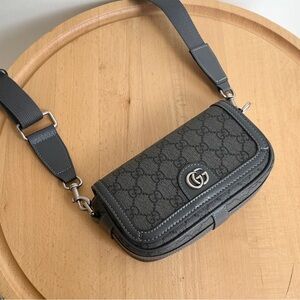Gucci Black Crossbody Bag with Silver Details